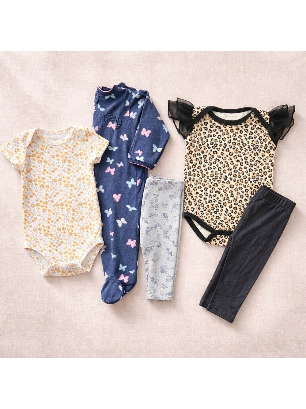 5/$25 0-3M Baby Girl Mixed Brand Bundle (5 Pieces)